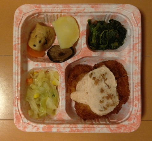 ヒレカツ梅豆乳ソース